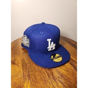 LA Dodgers 2020 World Series Side-Patch 59FIFTY Hat 7 1/4 New Era Royal Blue NEW